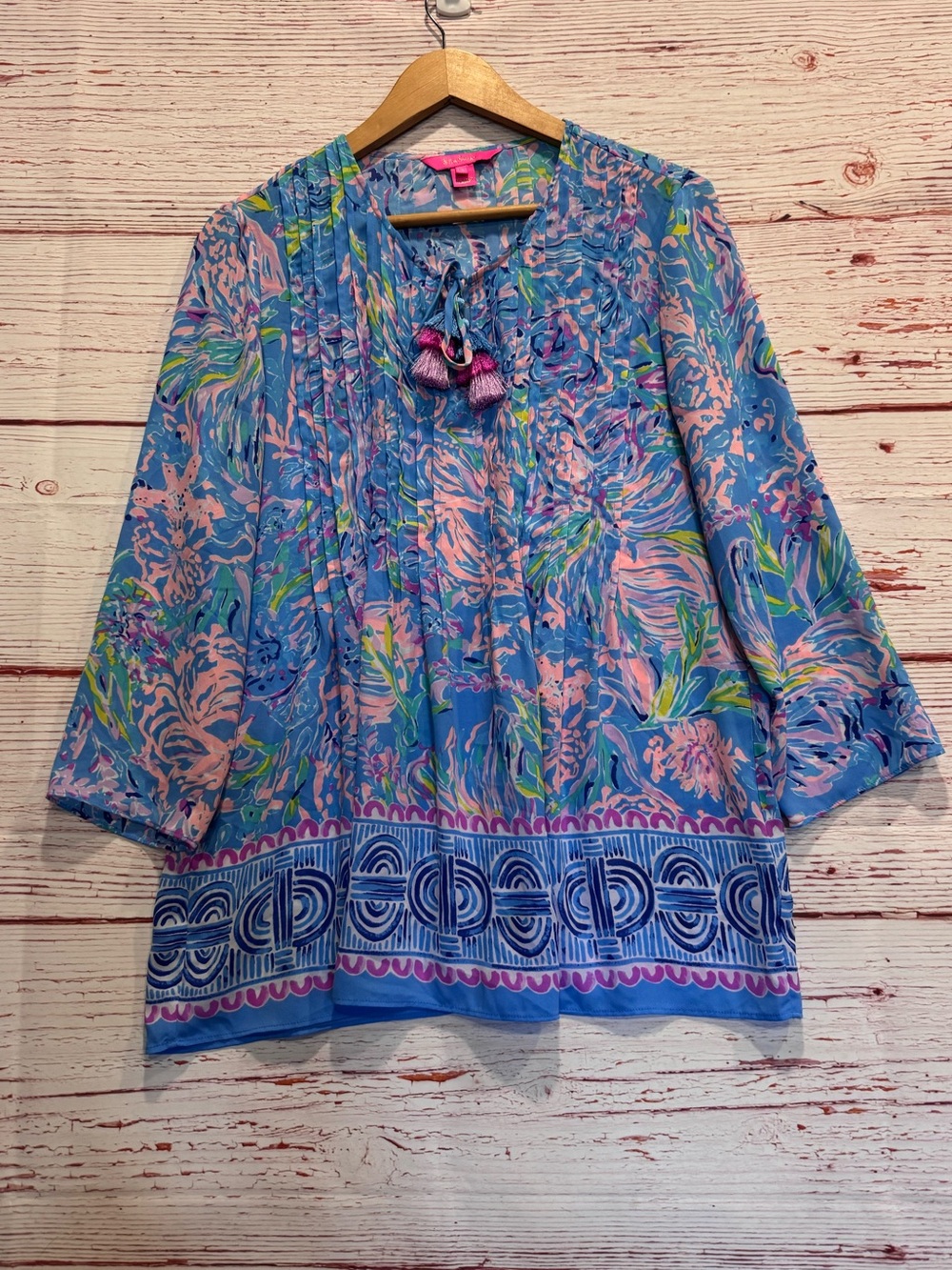 Lilly Pulitzer Marilina Tunic Top in Multi All Together Now Sz M - Picture 3 of 11